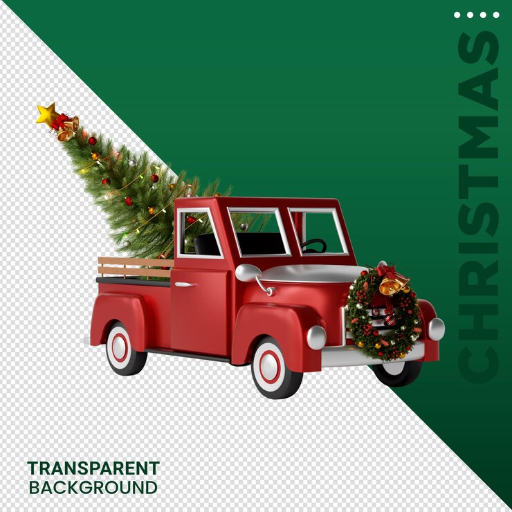 PSD composición de elementos de navidad ilustración 3d fondo transparente