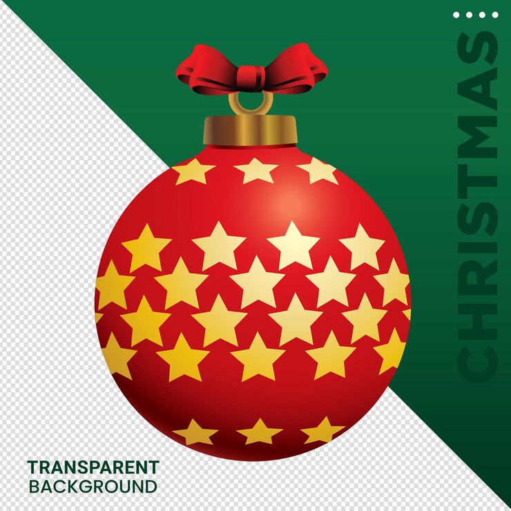 PSD composición de elementos de navidad ilustración 3d fondo transparente