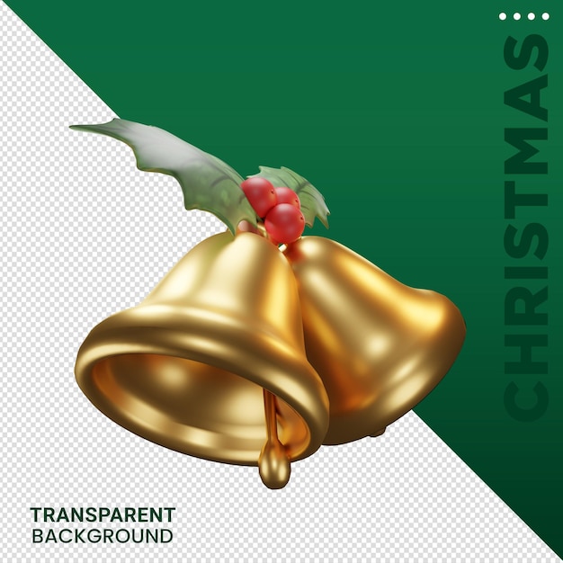 Composición de elementos de Navidad Ilustración 3D fondo transparente