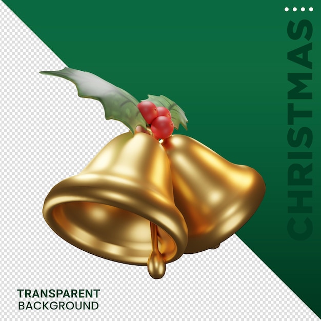 PSD composición de elementos de navidad ilustración 3d fondo transparente