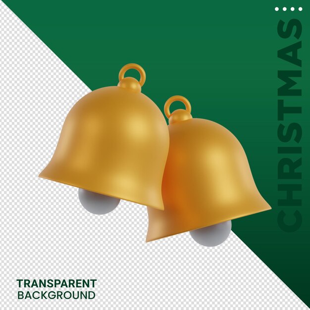 Composición de elementos de Navidad Ilustración 3D fondo transparente