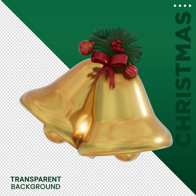 Composición de elementos de Navidad Ilustración 3D fondo transparente