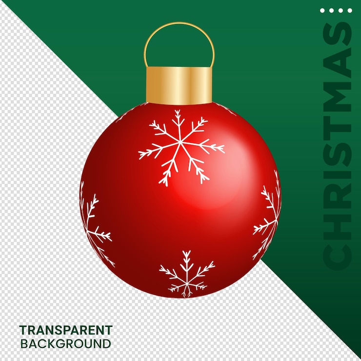 PSD composición de elementos de navidad ilustración 3d fondo transparente