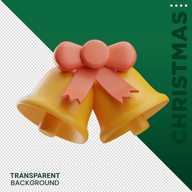 Composición de elementos de Navidad Ilustración 3D fondo transparente