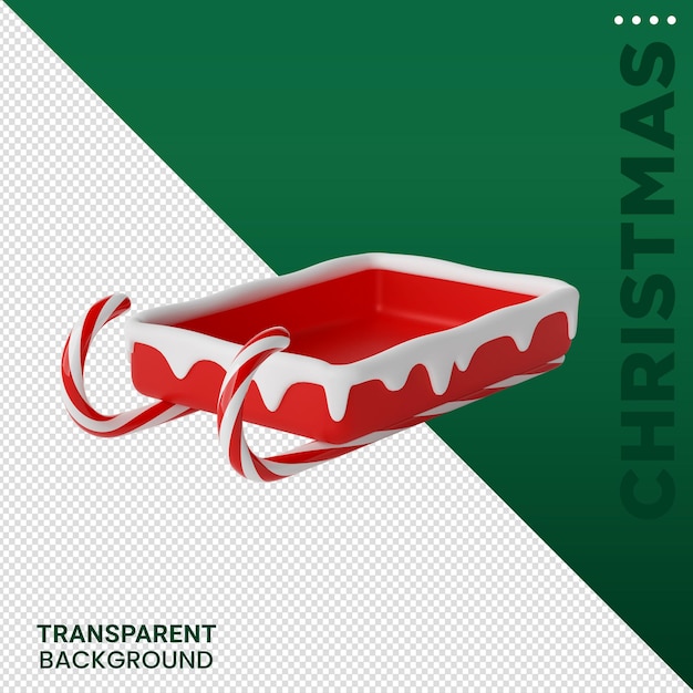 Composición de elementos de Navidad Ilustración 3D fondo transparente