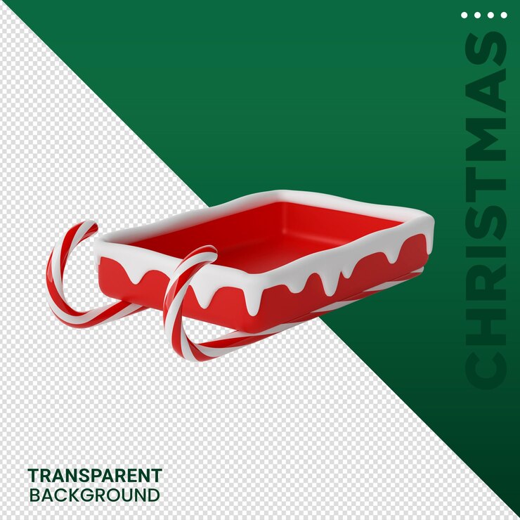 PSD composición de elementos de navidad ilustración 3d fondo transparente