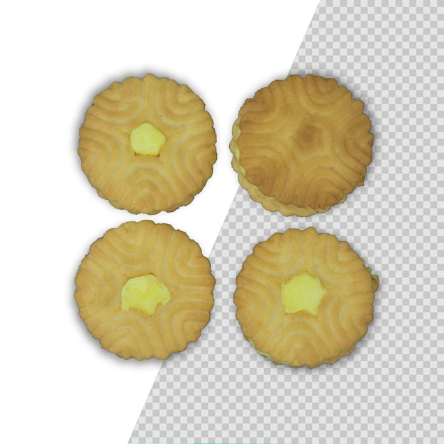 Composición de galletas crujientes aisladas