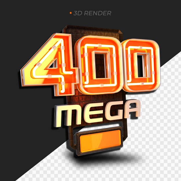 Composición de renderizado 3d de 400 megas de internet