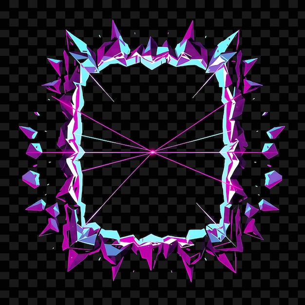 une composition abstraite colorée avec un cercle de triangles violets et bleus