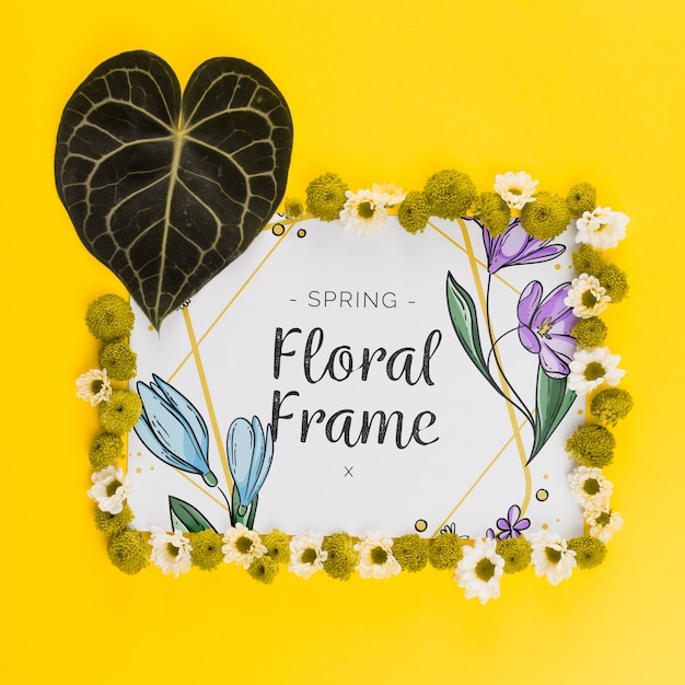 Composition de cadre floral pour le printemps