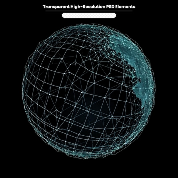 PSD composition de la ligne de point de la carte mondiale représentant la connexion de réseau global