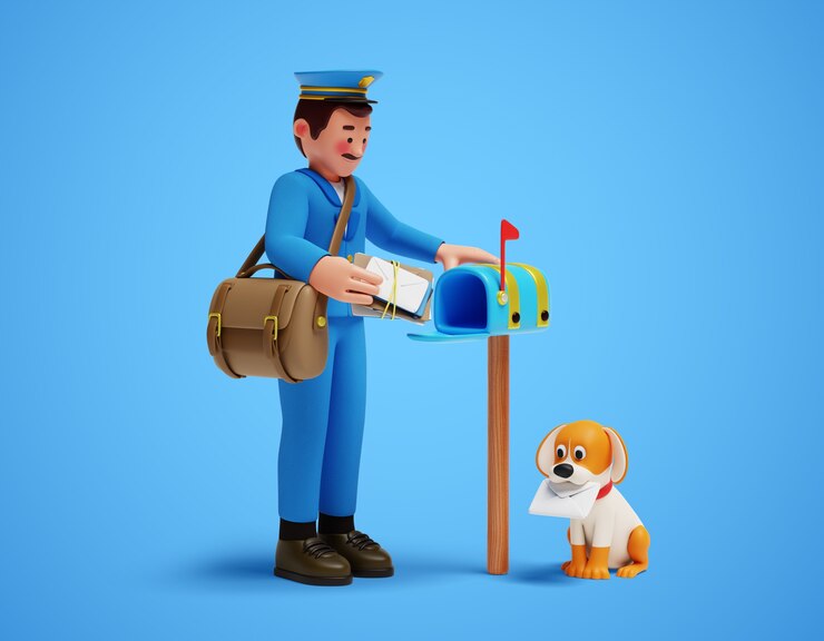 PSD composition des personnages du facteur 3d