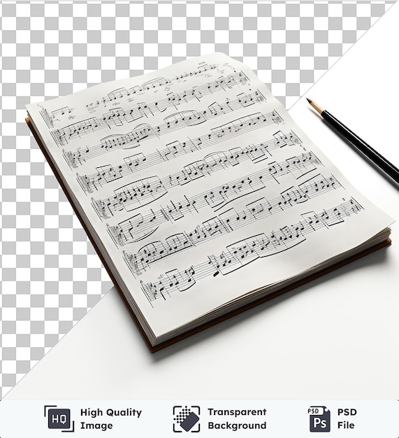 PSD compositor fotográfico realista _ s partituras uma partitura