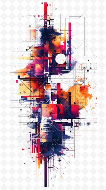 composizione astratta colorata astratta con uno sfondo di una composizione geometrica
