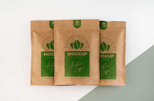 Composizione creativa del mock-up doypack