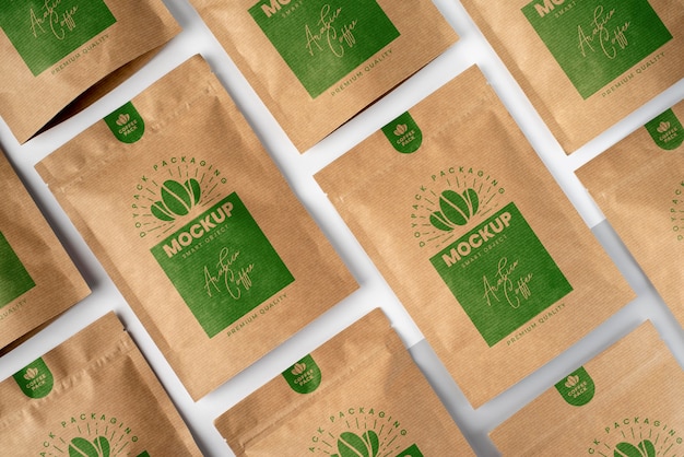 Composizione creativa del mock-up doypack