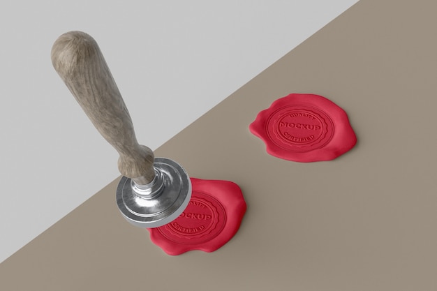 Composizione del sigillo mock-up per busta