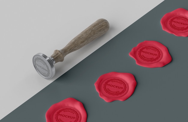Composizione del sigillo mock-up per busta