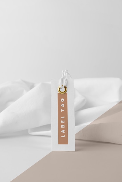 Composizione di etichette di carta mock-up
