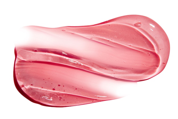 composizione di gel rosa trasparente su sfondo vuoto