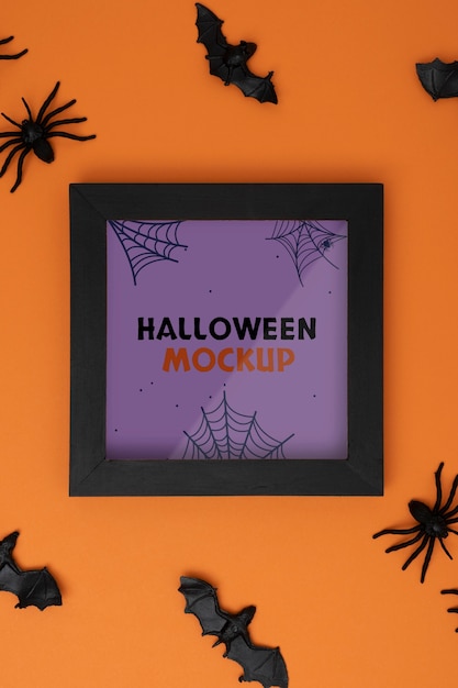 Composizione di mock-up del bordo di Halloween