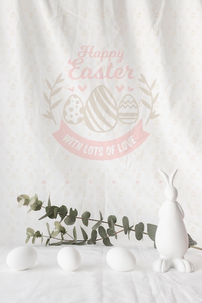 Composizione di mockup di Pasqua creativa