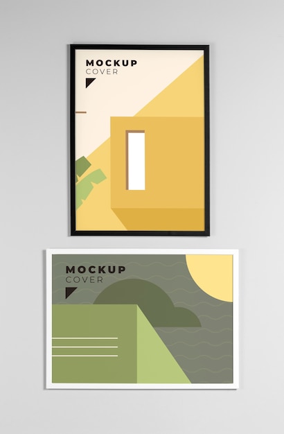 Composizione di moderne cornici mock-up