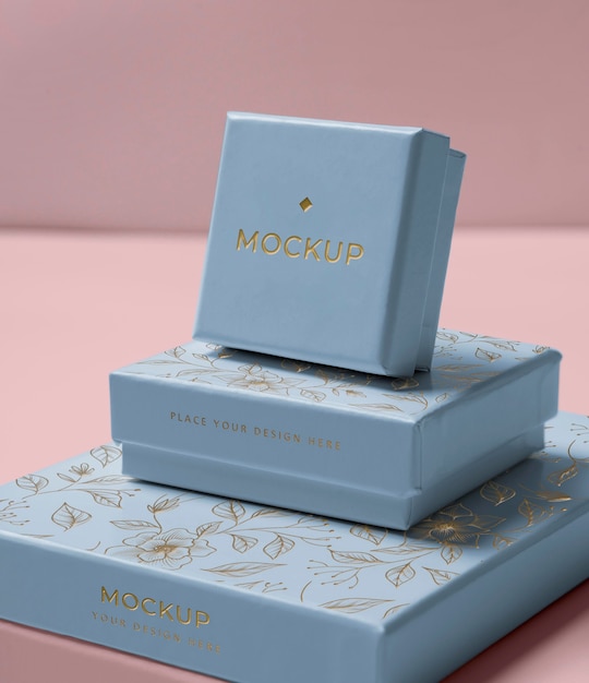 Composizione mock-up di packaging premium