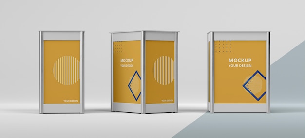 Composizione mock-up stand fieristico