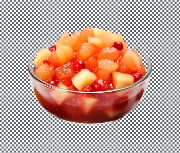 PSD compote de fruits frais et délicieux isolé sur un fond transparent