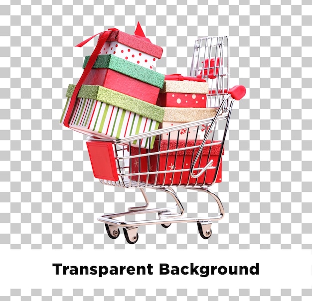 Compra de presentes de Natal fundo transparente