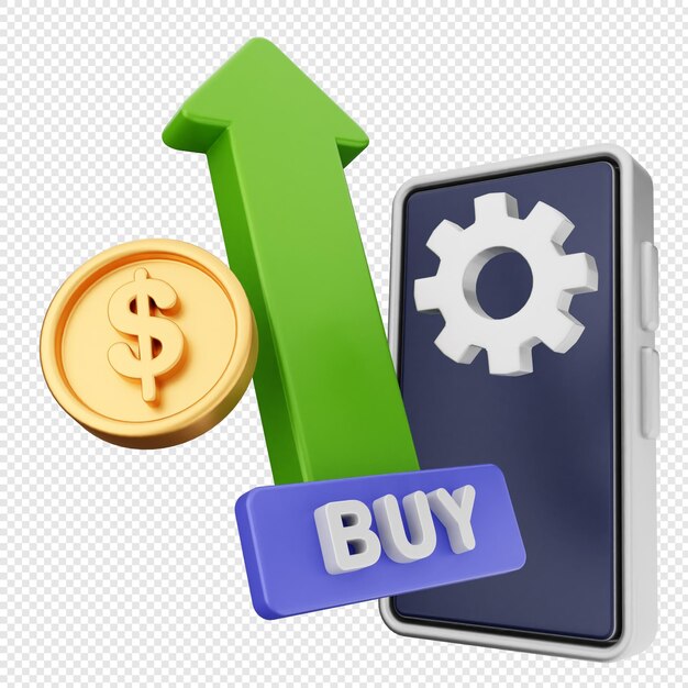 Compra de teléfonos inteligentes de comercio 3D