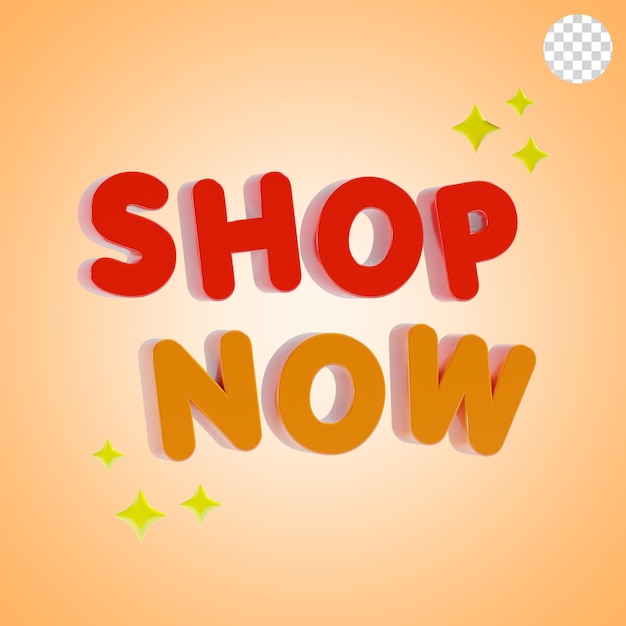 comprar ahora texto icono 3D
