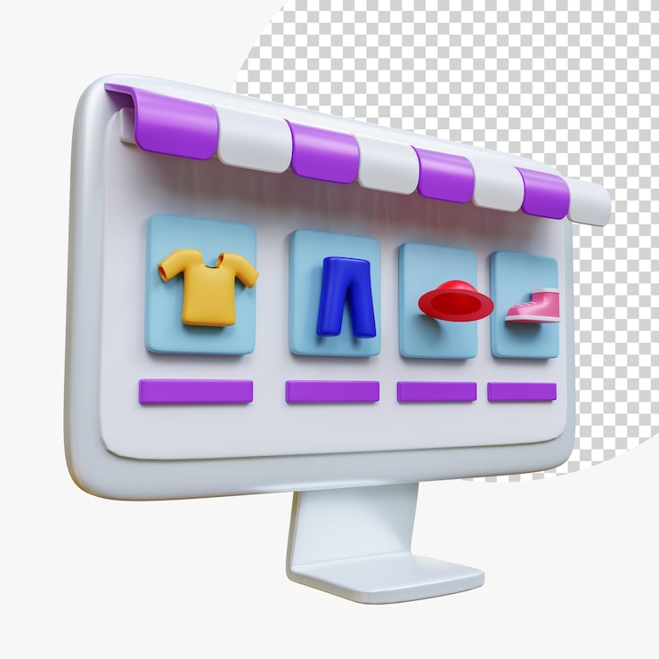 PSD compras en línea en el sitio web y la aplicación móvil conceptual con interfaz de tienda en línea aplicación de banner web pago de publicidad de dinero representación 3d