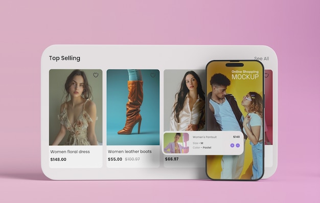 Compras on-line com um modelo de smartphone