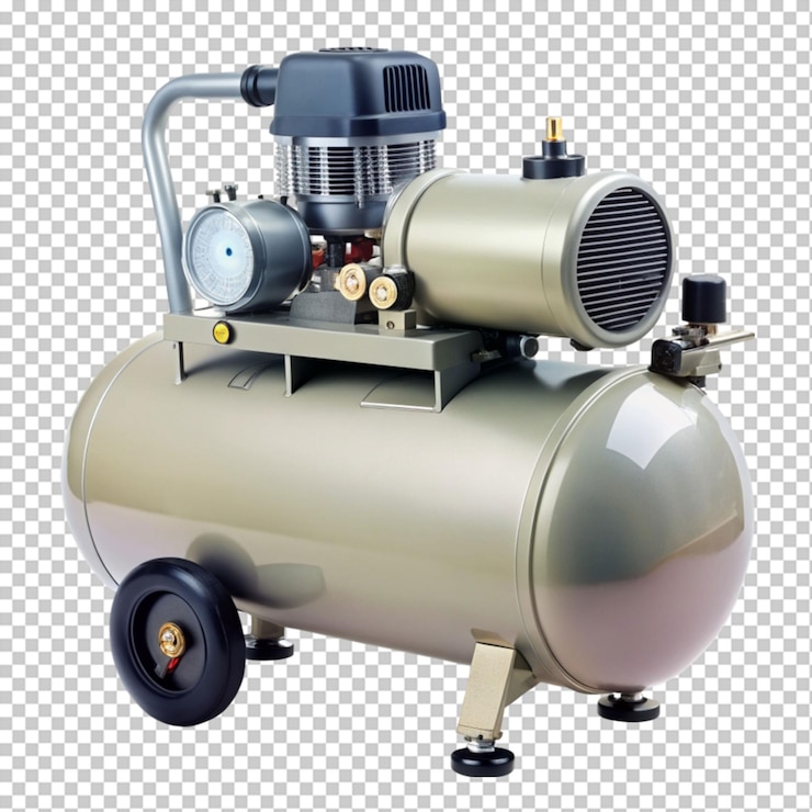 PSD compressor de ar em fundo transparente