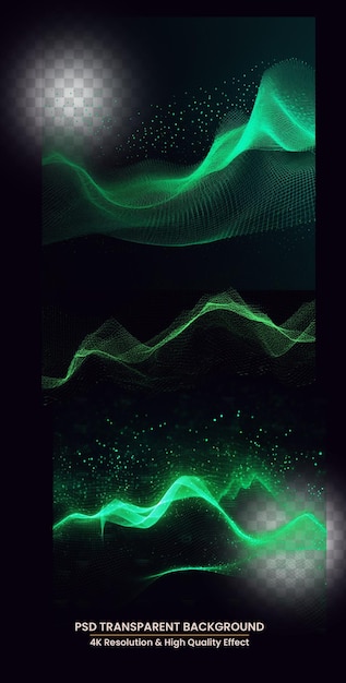 Compte à rebours éclatant vert sur le feu avec diffusion d'étincelles brillantes Luxe Arrière-plan transparent