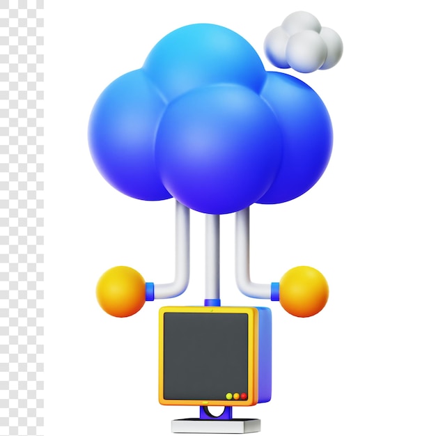 PSD computación en la nube 3d