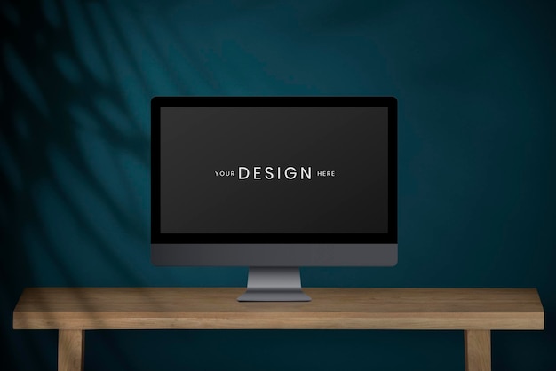 Computador desktop com maquete de tela