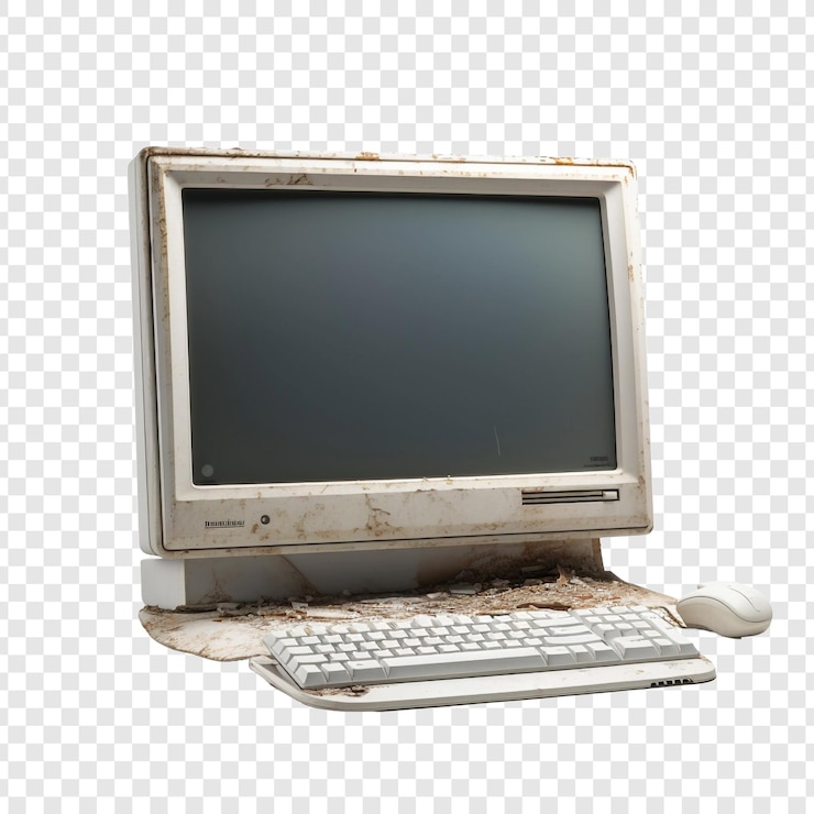 PSD computador isolado em fundo transparente