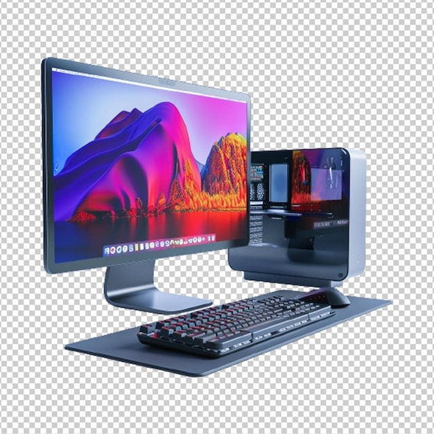 PSD computador psd gratuitopcmonitor isolado em fundo transparente
