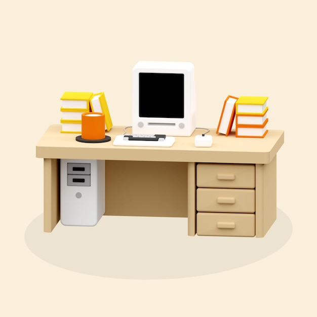 Computador Retro 3D