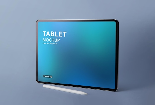 Computador tablet com tela em branco isolada na cor de fundo