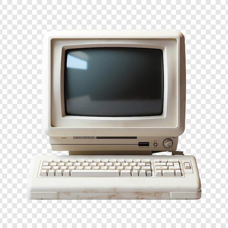 PSD computadora aislada sobre un fondo transparente