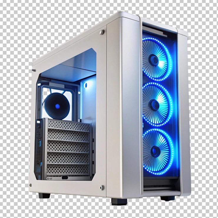 PSD computadora cuántica moderna en una caja de vidrio red neuronal