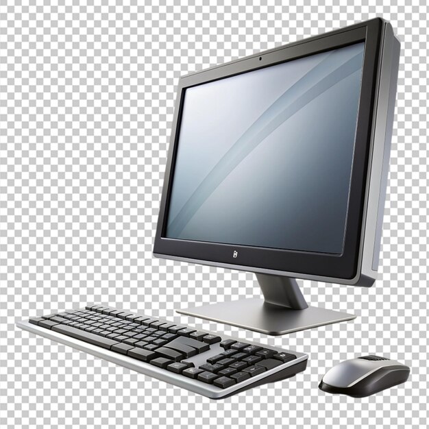 Computadora de escritorio con fondo transparente
