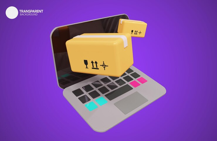 PSD una computadora portátil con una batería amarilla encima
