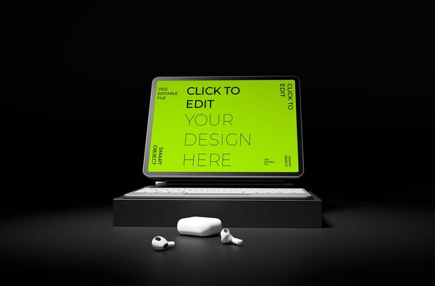 una computadora portátil con una pantalla verde que dice entrar