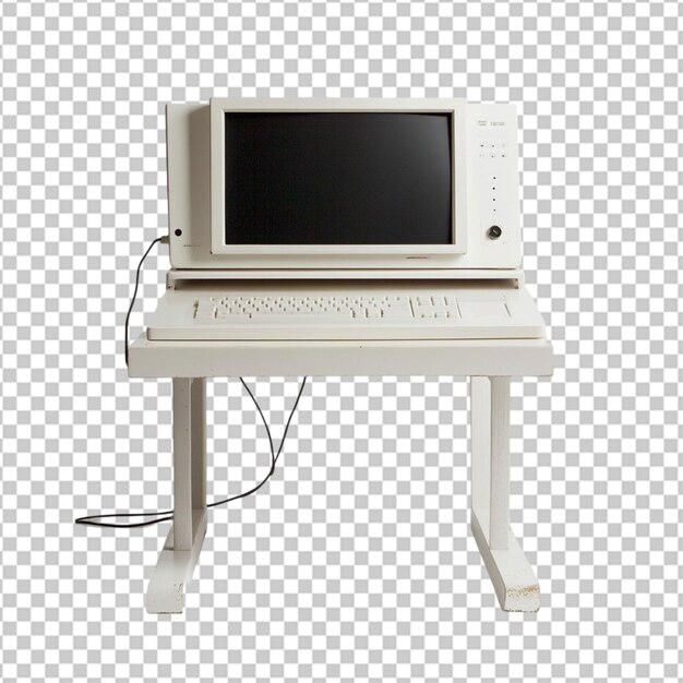 Computadora y tecnología retro con monitor y hardware