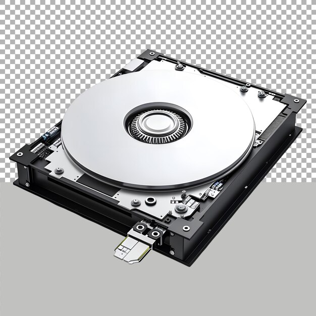 Computer Hard Disk or Hard Drive on Transparent background Ai Generated